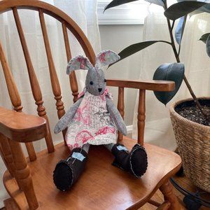 Bunny, coat, scarf, boots and dress